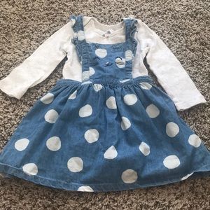 18m babygirl dress with matching shirt